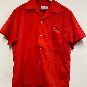 Vintage Hilton Bowling Shirt - 60’s Mens Medium -15-15 1/2